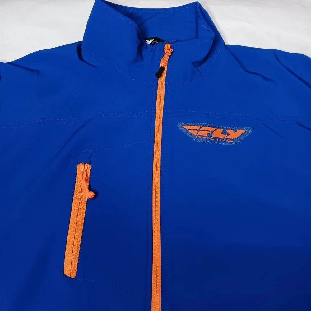 Fly Racing Mens XL Jacket Lightweight Stretch Blue Full Zip Performance - Picture 3 of 16